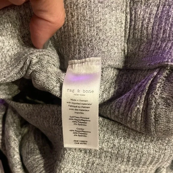 Rag & Bone The Knit Shorts in Light Grey. - Picture 7 of 9